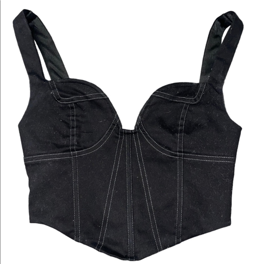 Tiger mist black corset top